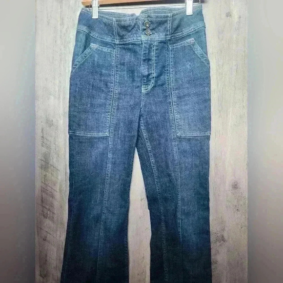 Pilcro and the Letterpress Anthropologie High Rise Trouser Bootcut Jeans Size 28 - Picture 6 of 16
